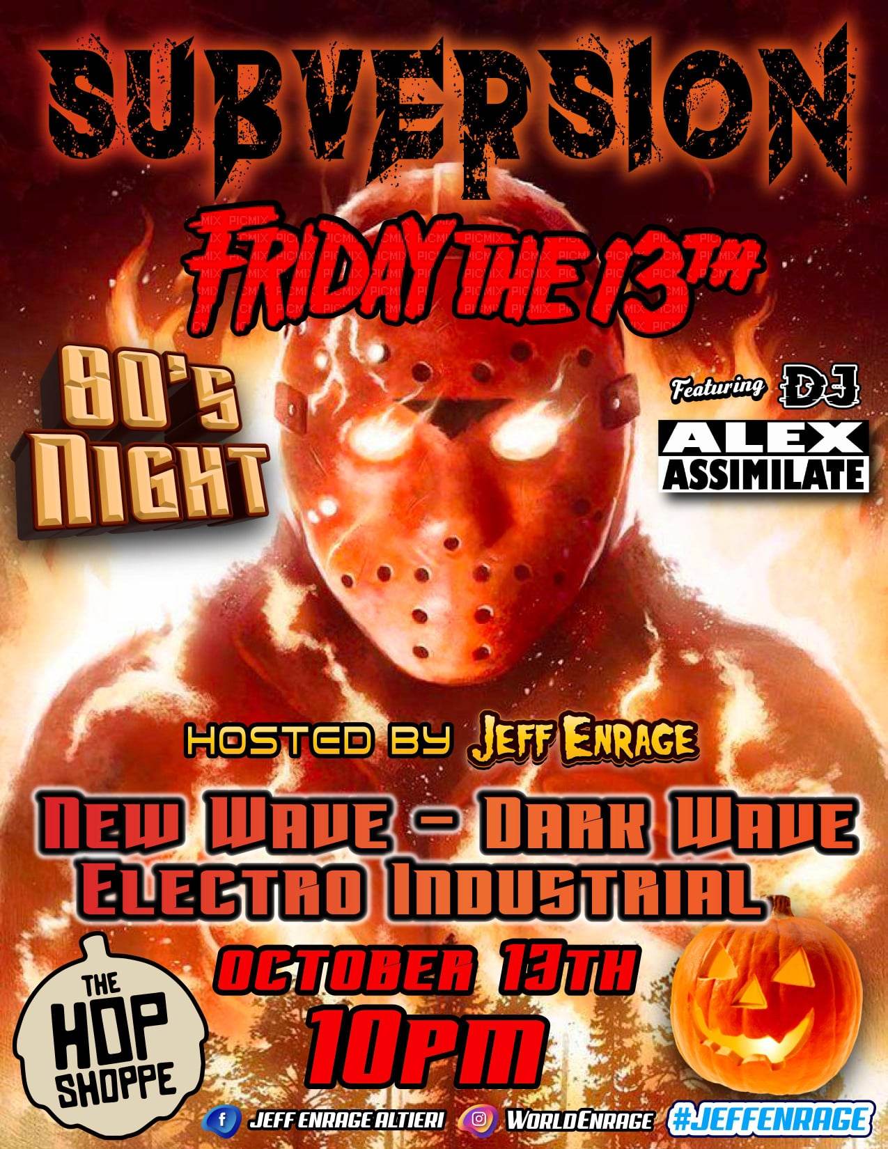 10/13 Friday the 13th @ The Hop Shoppe